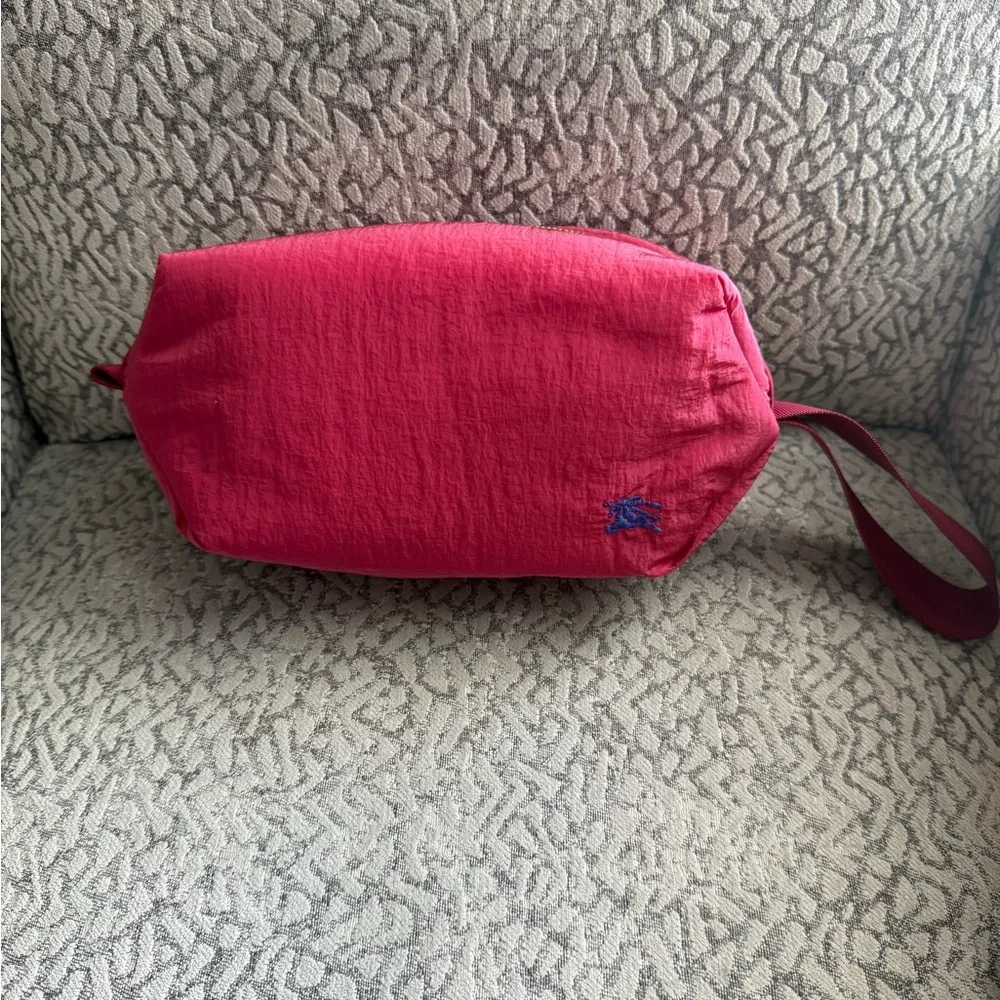 Burberry fuchsia makeup or cosmetics pouch